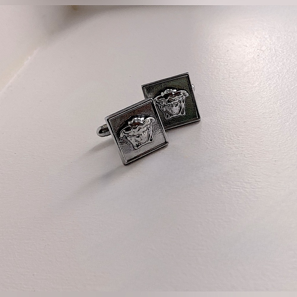 COPY - Square Medusa Embossed Cuff Links